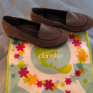 Dansko loafers, houndstooth print